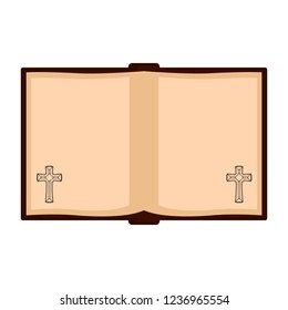 Isolated open holy bible icon. Vector illustration design