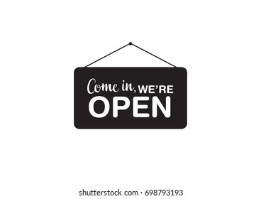 Isolated Open Sign