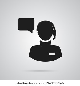 Isolated operator icon symbol on clean background. Vector producer element in trendy style.