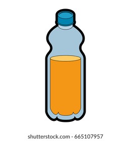 isolated orange bottle
