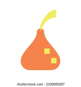 Isolated orange candy sheer flat icon Vector illustration