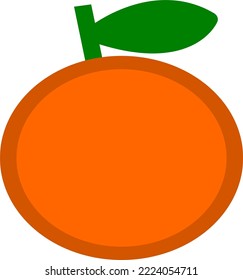 isolated orange cartoon drawing vector