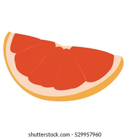 Isolated orange cut on a white background, Vector illustration