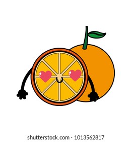 Isolated orange design