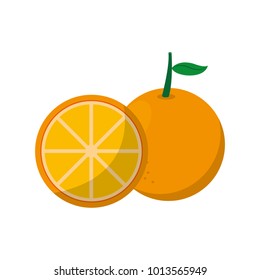 Isolated orange design