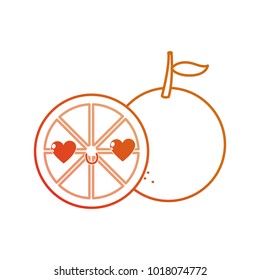 Isolated orange design