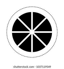 Isolated orange design
