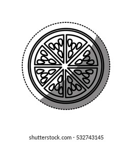 Isolated orange design