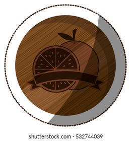 Isolated orange design