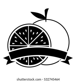 Isolated orange design 