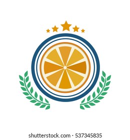 Isolated orange design