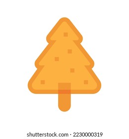 Isolated orange gummy tree candy sheer flat icon Vector illustration