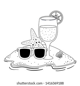 Isolated orange juice and glasses design