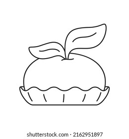 Isolated orange muffin Dessert icon Vector illustration