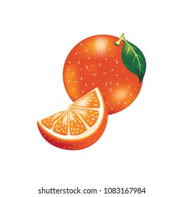 Isolated orange on white background