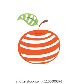 Isolated orange on white background