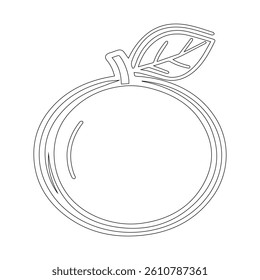 Isolated orange on a white background