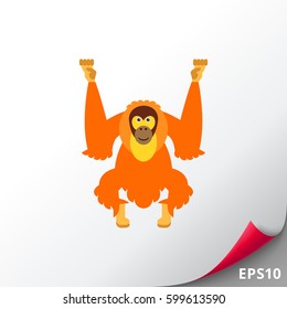 Isolated Orangutan Icon