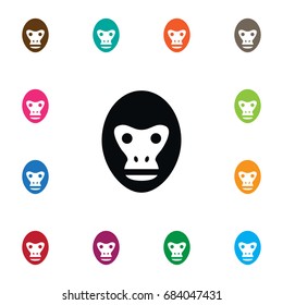 Isolated Orangutan Icon. Baboon Vector Element Can Be Used For Orangutan, Monkey, Baboon Design Concept.