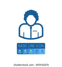 Isolated Orator Outline. Man Vector Element Can Be Used For Man, Orator, Speaker Design Concept.
