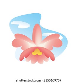 Isolated orchid icon colombian national flower Vector illustration