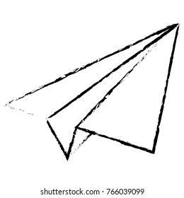 Isolated origami airplane on a white background, Vector illustration