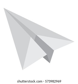 Isolated origami of an airplane, Vector illustration