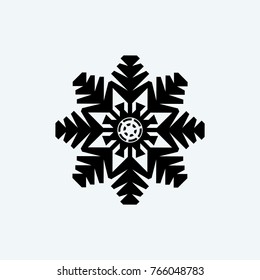 Isolated original snowflake. Vector illustration in eps 10.