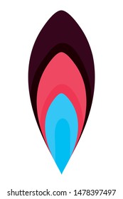 Isolated ornament feather vector design