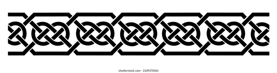 Isolated ornament on a white background. Celtic ligature for screen cutting and printing.