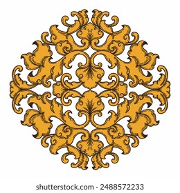 Diseño ornamental aislado. Elementos ornamentales para tus diseños. Decoración de talla floral para postales, invitaciones, redes sociales o bodas.