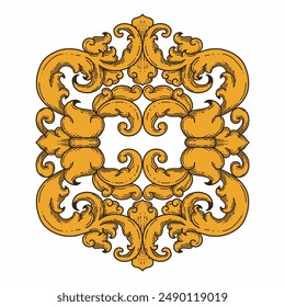 Diseño ornamental aislado. Elementos ornamentales para tus diseños. Decoración de talla floral para postales, invitaciones, redes sociales o bodas.