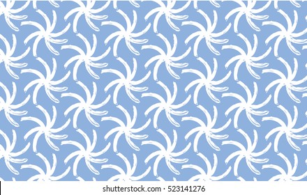 Isolated ornamental seamless pattern with abstract snow elements. Cute print in scandinavian style.The image is made in the style of hand-made, bright, simple, ornamental, traditional.  