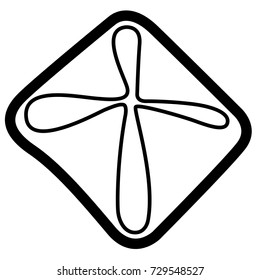 Isolated outline of a bakery cookie, Vector illustration
