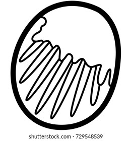 Isolated outline of a bakery cookie, Vector illustration