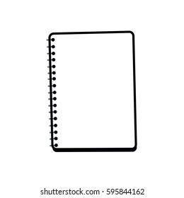 Isolated outline of a book, Vector illustration