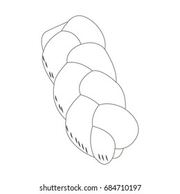 Isolated outline of a bread, Vector illustration