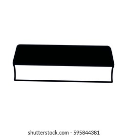 Isolated outline of a chalkboard eraser, Vector illustration
