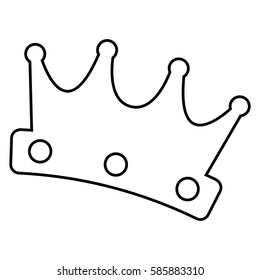 Isolated outline of a crown, Vector illustration