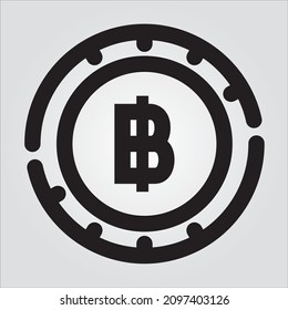 Isolated Outline Currency Bath Scalable Vector Graphic