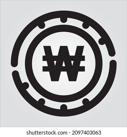 Isolated Outline Currency  Scalable Vector Graphic