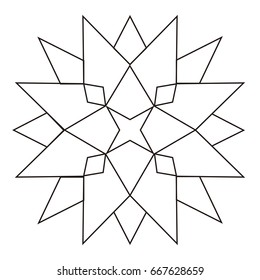 Isolated outline of a flower, Vector illustration