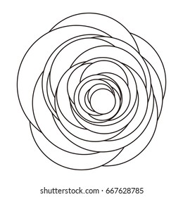 Isolated outline of a flower, Vector illustration