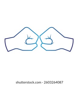 Isolated outline hand gesture icon Flat design