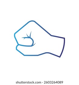 Isolated outline hand gesture icon Flat design