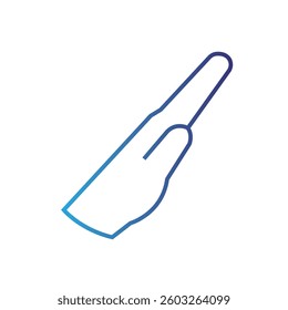 Isolated outline hand gesture icon Flat design