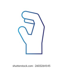 Isolated outline hand gesture icon Flat design