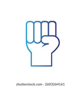 Isolated outline hand gesture icon Flat design