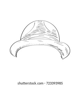 Isolated outline of a hipster hat, Vector illustration