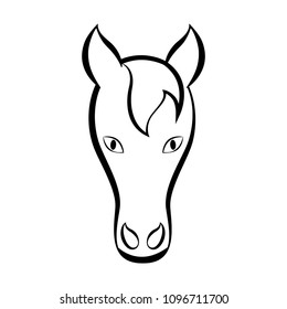 Isolated outline of a horse